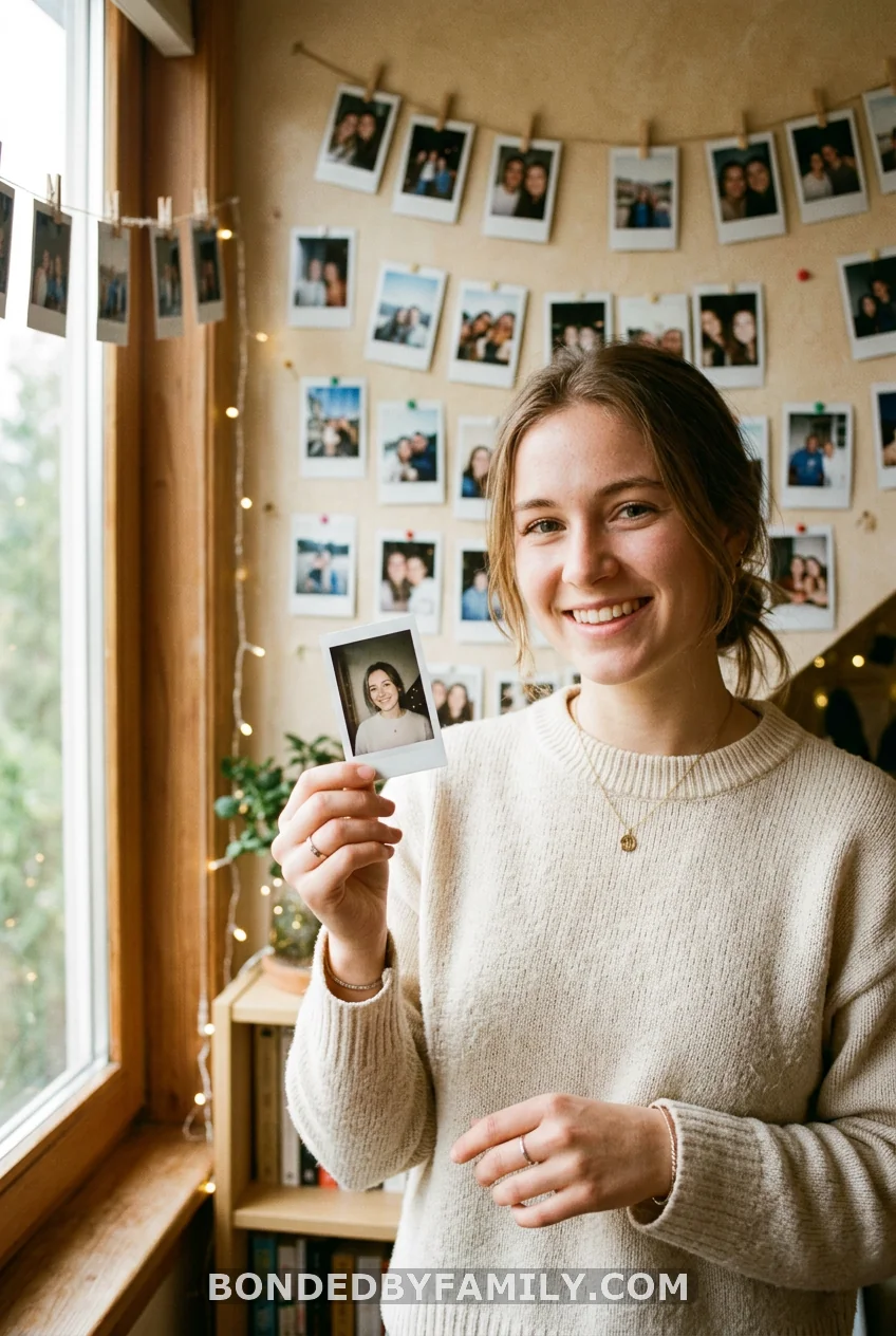 Polaroid in Hand, Polaroid on the Wall