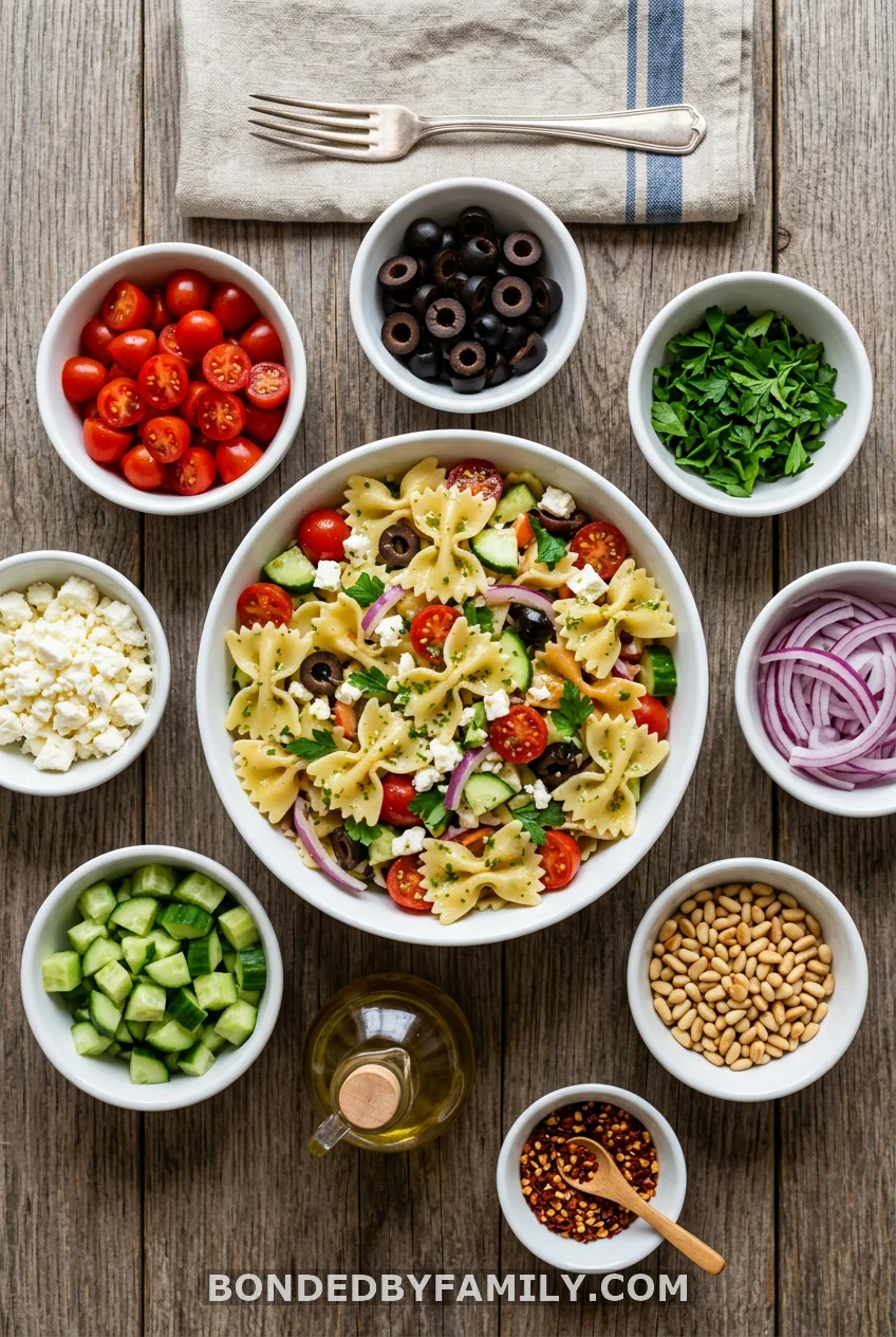 Bow Tie Pasta Salad Bar
