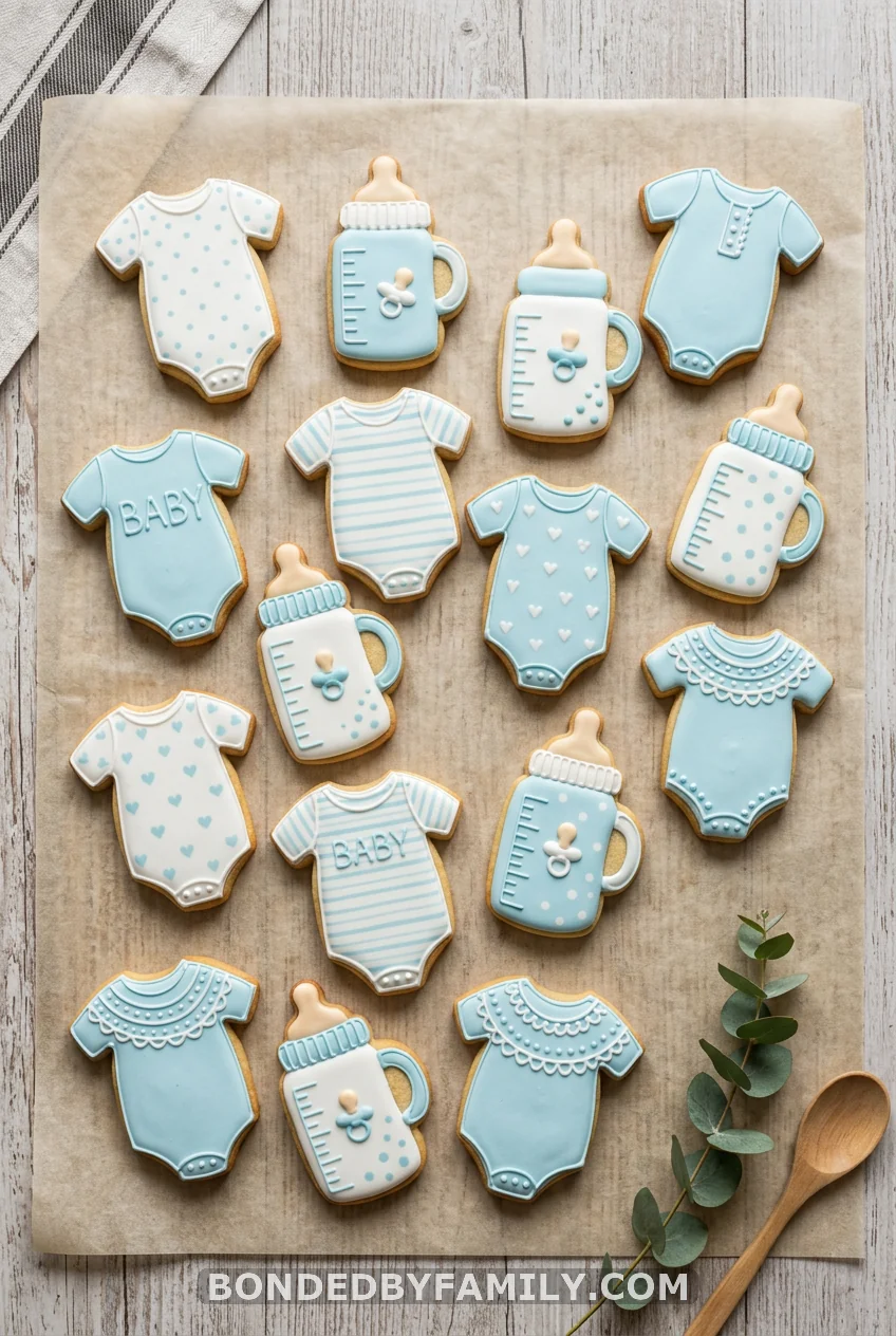 Blue Sugar Cookies With Royal Icing