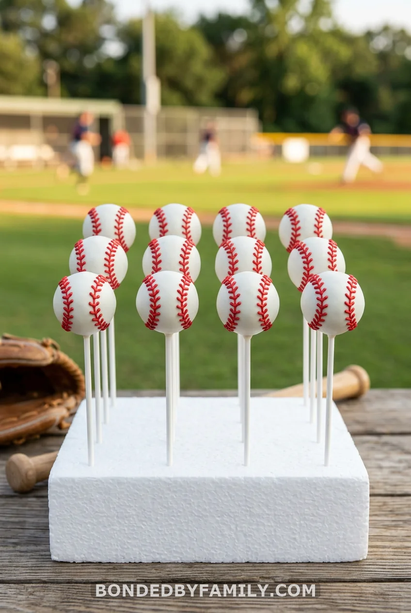 DIY Baseball Cake Pops