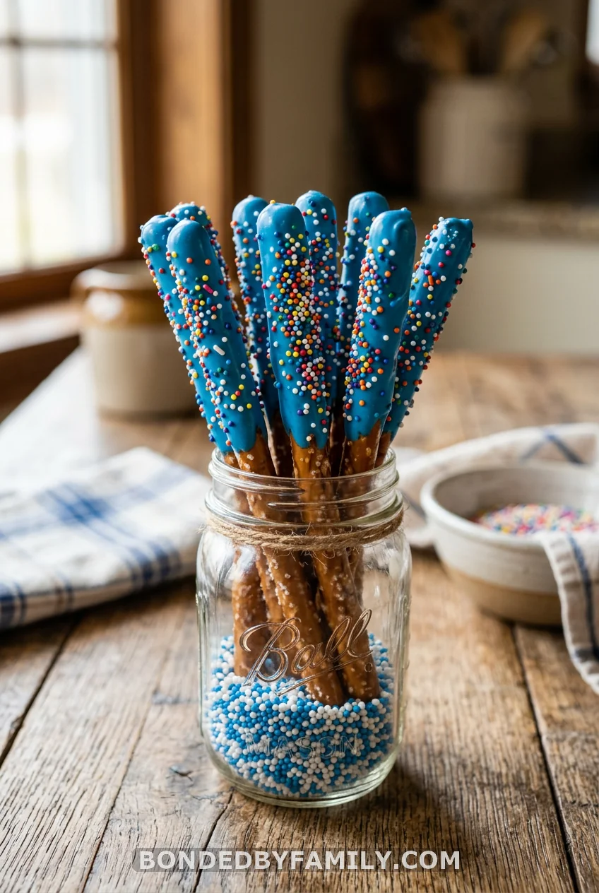 Chocolate-Dipped Pretzel Rods