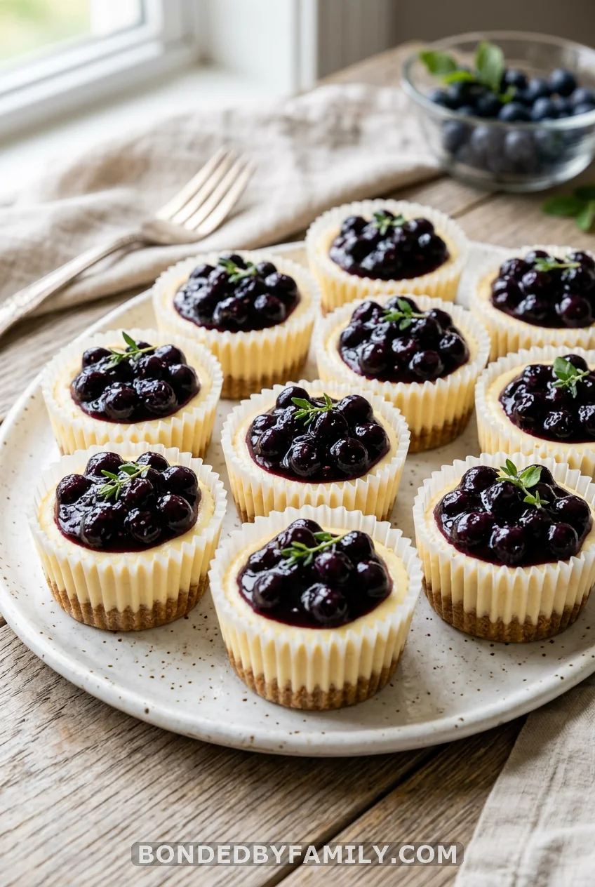 Mini Blueberry Cheesecakes