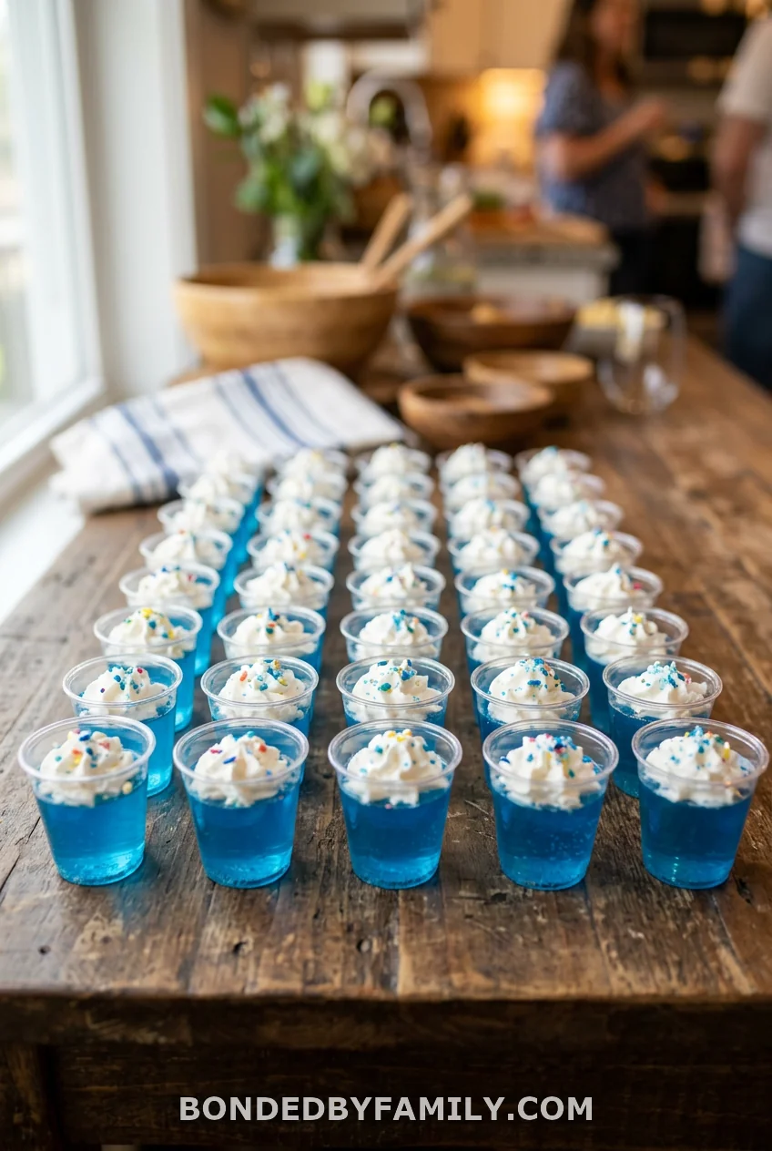 Blue Jell-O Mocktail Shooters