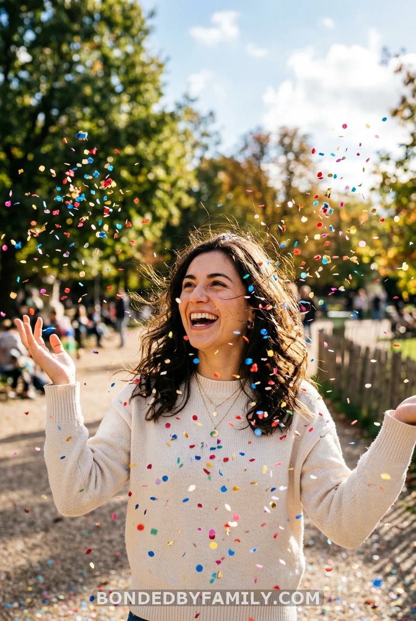 Confetti Toss, Caught Mid-Air