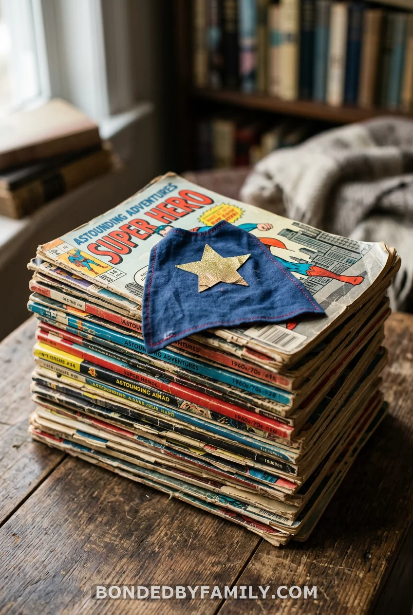 Superhero Comic Book Stack