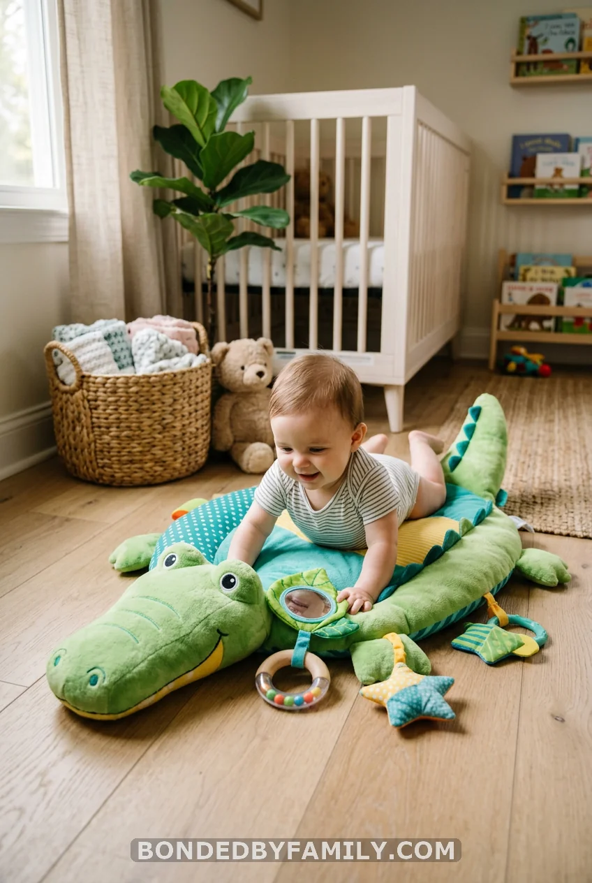 A Tummy Time Toy on Wheels