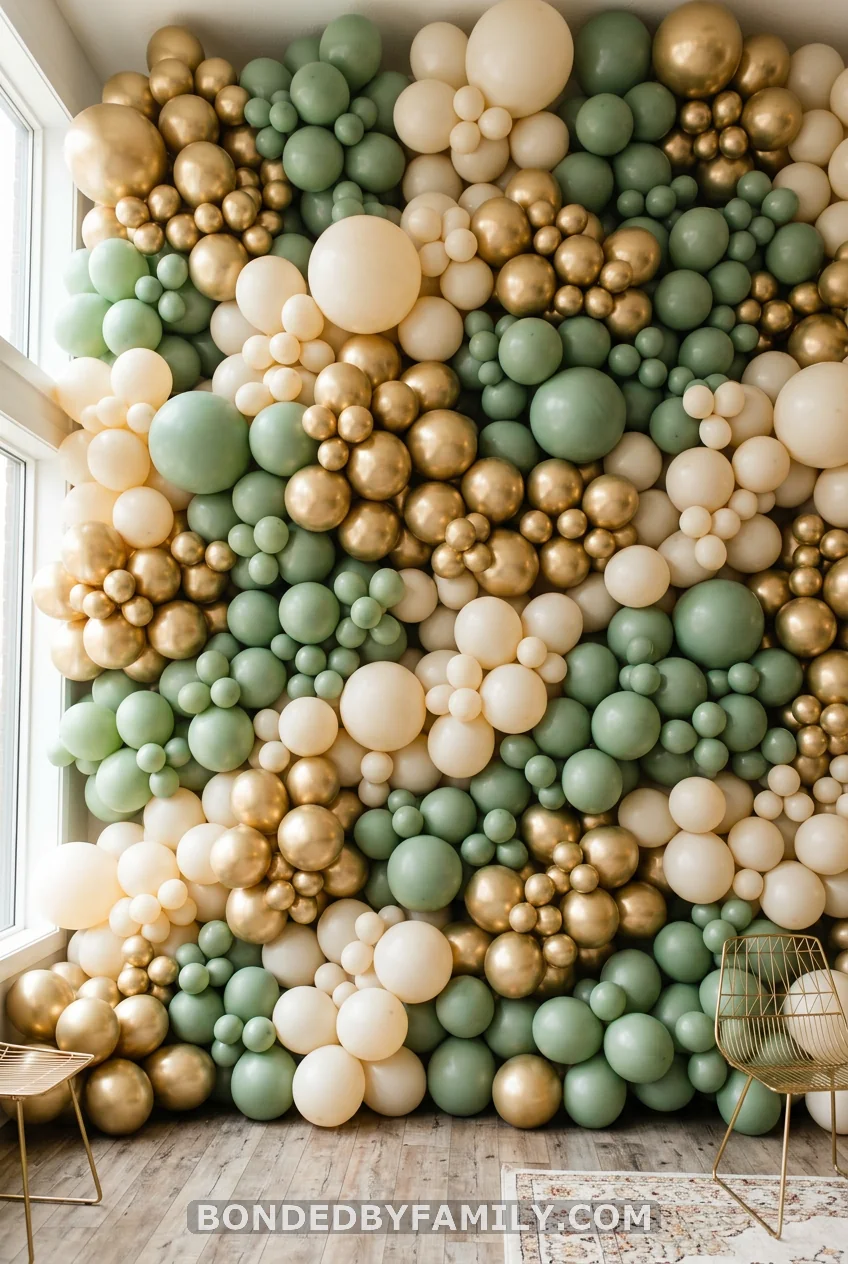 Layered Balloon Garland Wall
