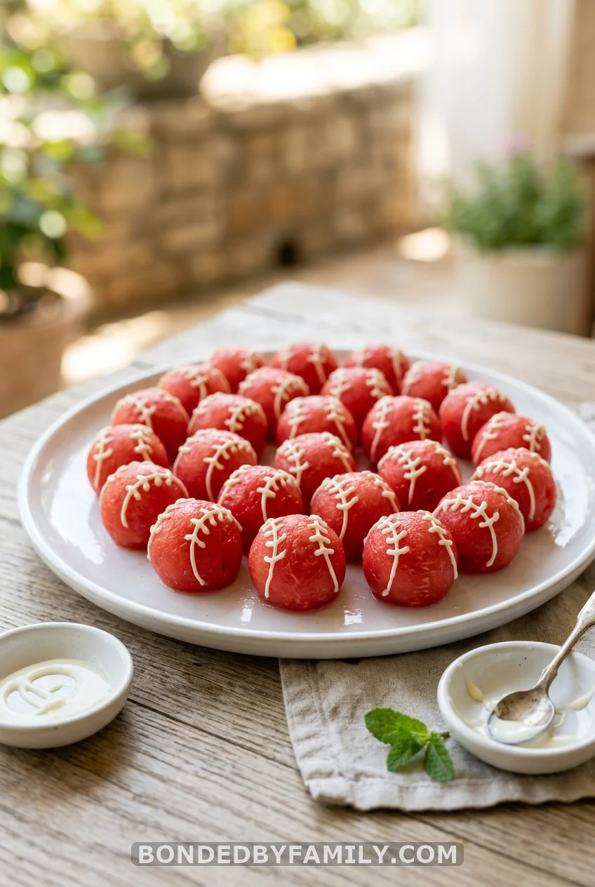 Watermelon Baseball Bites