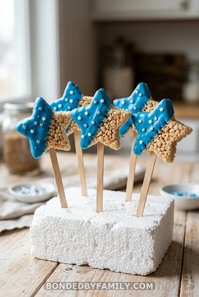 Blue Rice Krispie Pops