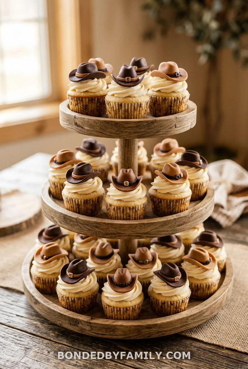 Mini Cowboy Hat Cupcake Toppers