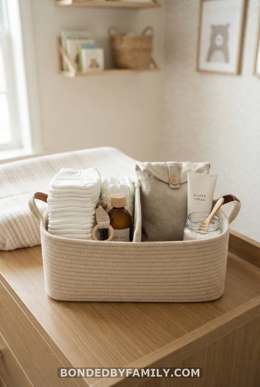 A Stocked Diaper Caddy