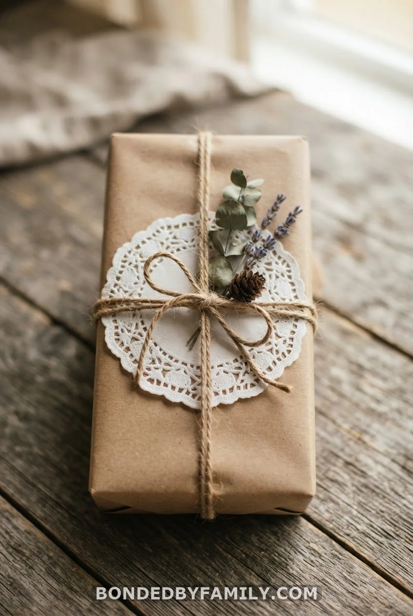 Doily and Twine Rustic Wrap