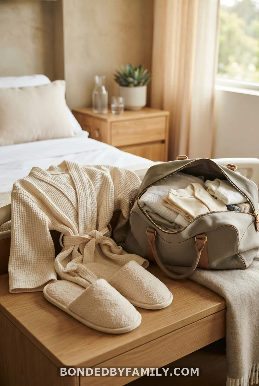 A Hospital Bag Robe and Slipper Set