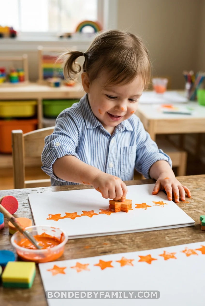 Bubble Wrap Stamp Painting