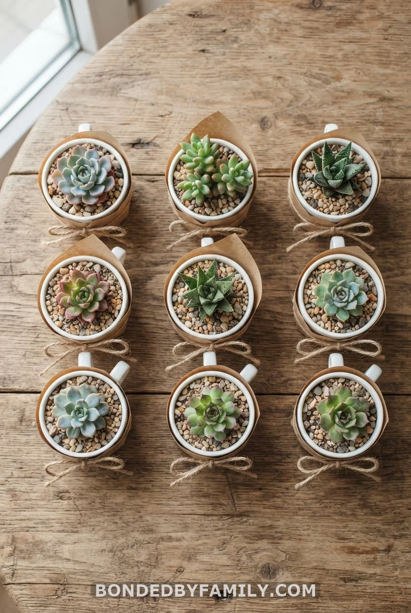 DIY Mini Succulent Favor Cups
