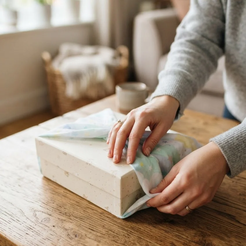 baby shower gift wrapping ideas featured image
