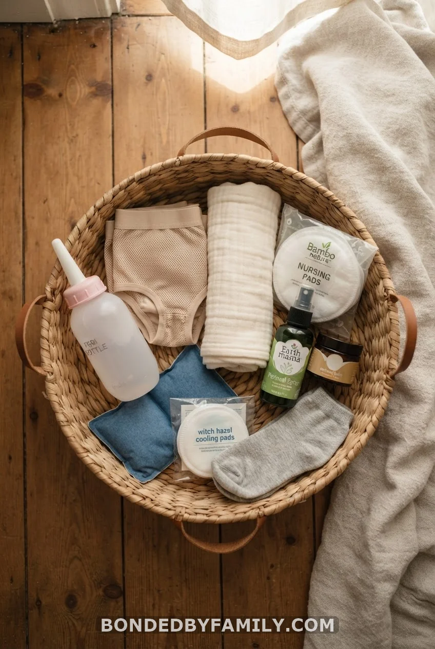 DIY Postpartum Comfort Basket