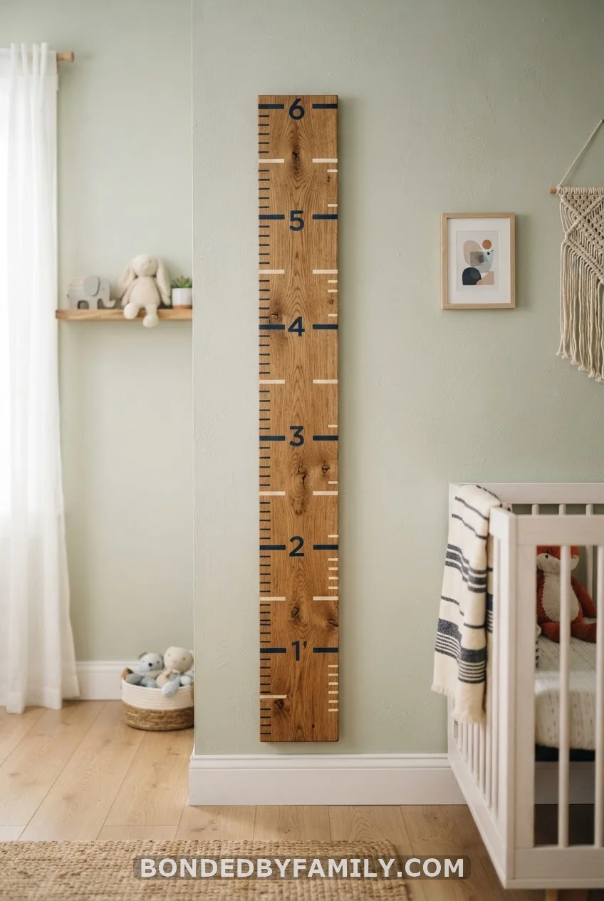 A Custom Wooden Growth Chart Ruler