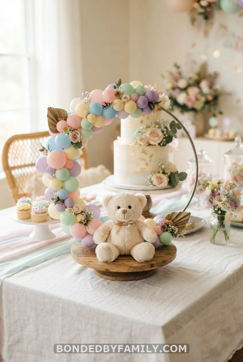 Teddy Bear Balloon Hoop Centerpiece