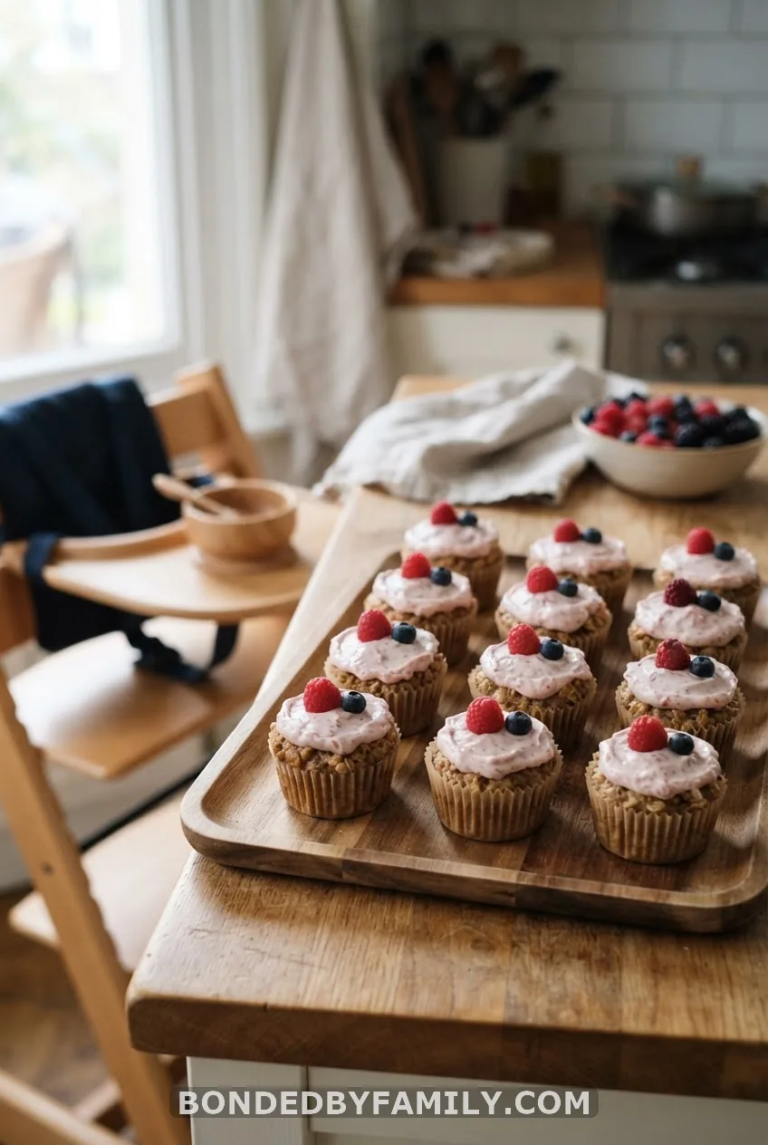 Yogurt-Frosted Mini Smash Cupcakes