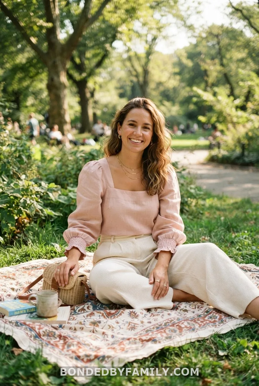 Puff-Sleeve Blouse + Pleated Wide-Leg Pants