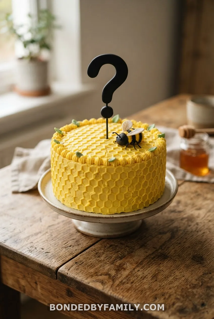 "Who Will You Bee?" Bumblebee Cake