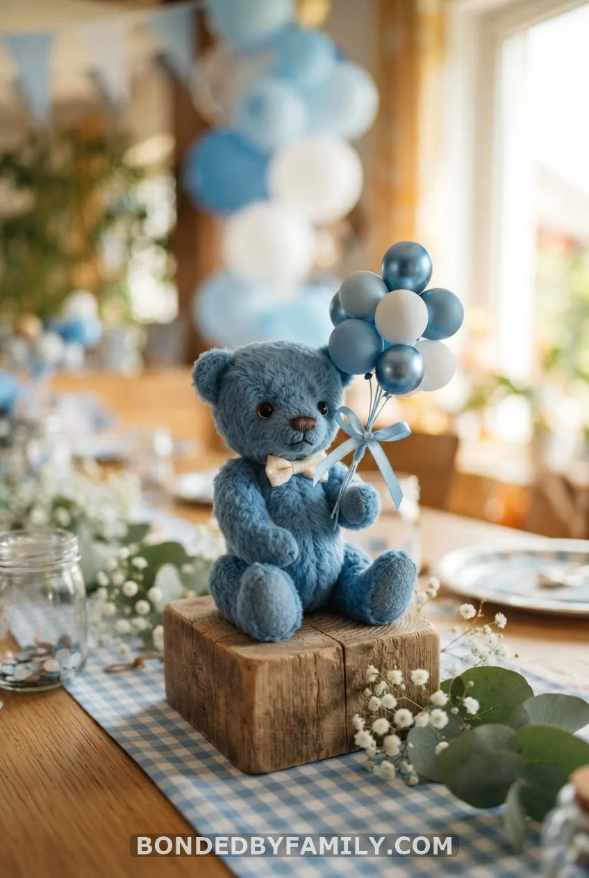 Teddy Bear Centerpieces with Balloon Bouquets