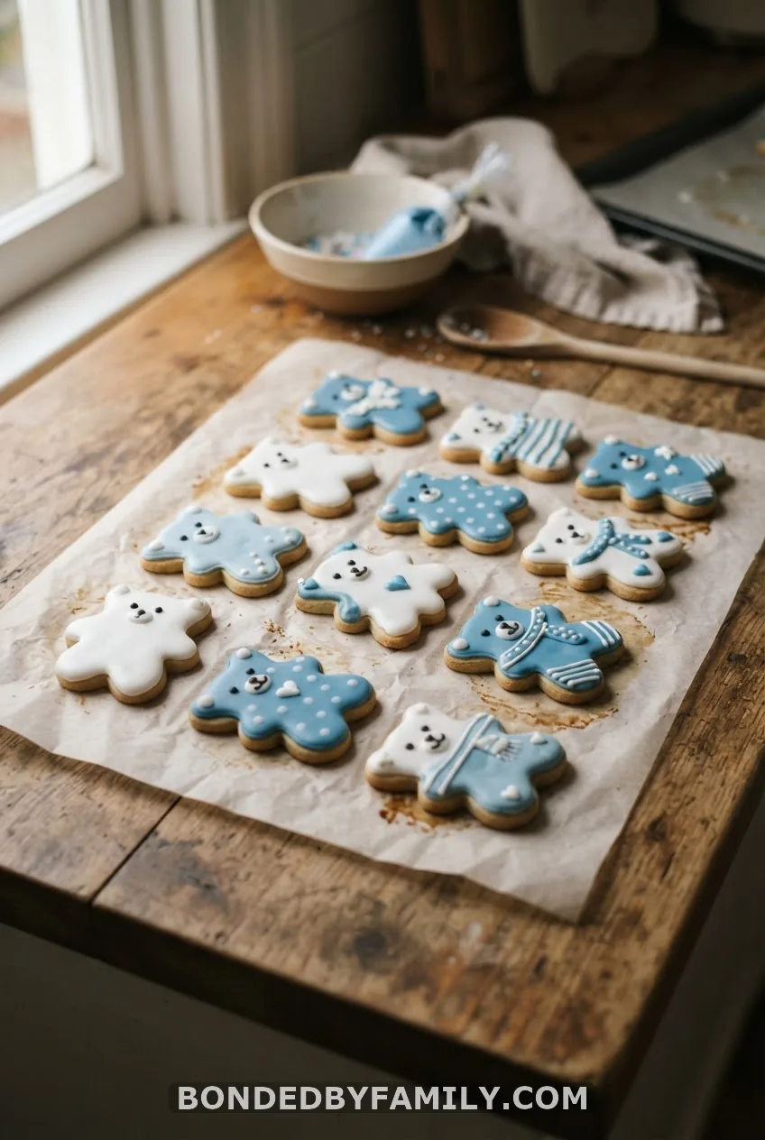 Blue Teddy Bear Cookies