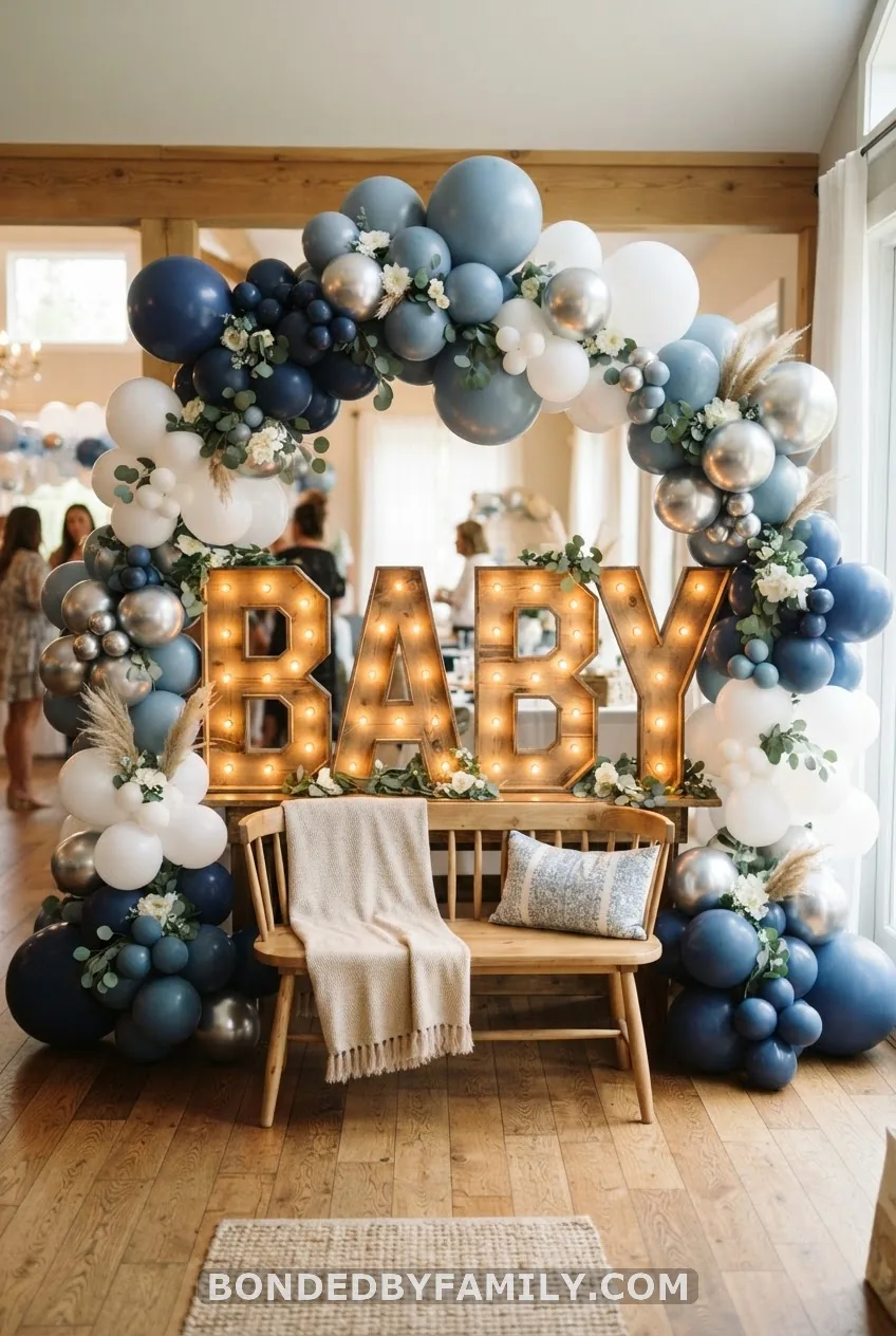 DIY "BABY" Marquee Letters + Balloon Backdrop (Full Build)