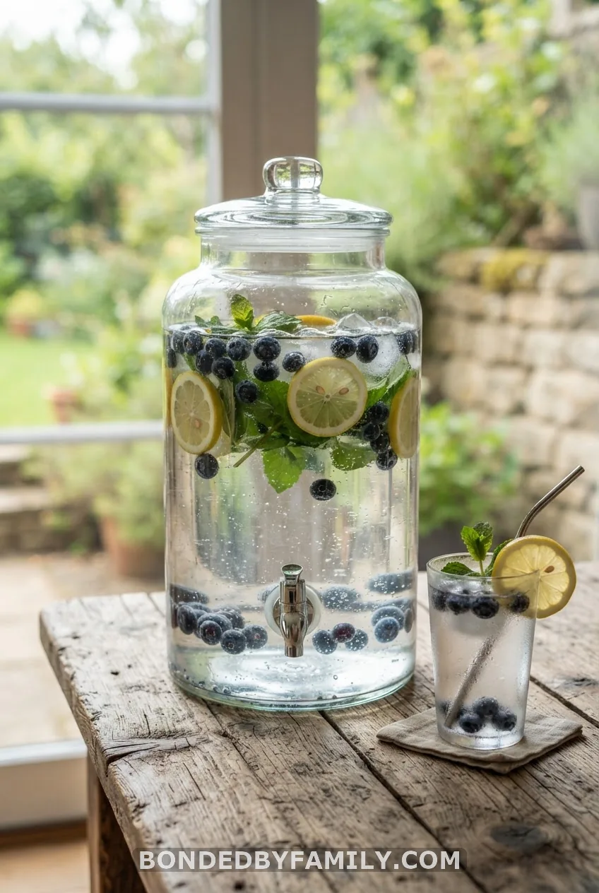 Blueberry Lemon Infused Water Station