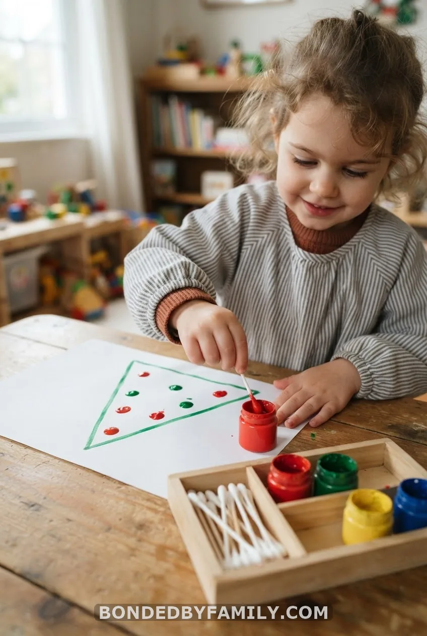 Q-Tip Christmas Tree Dot Painting