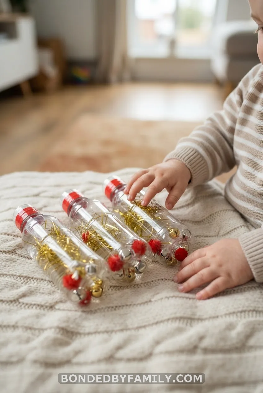 Taped-Shut Jingle Bell and I-Spy Bottles