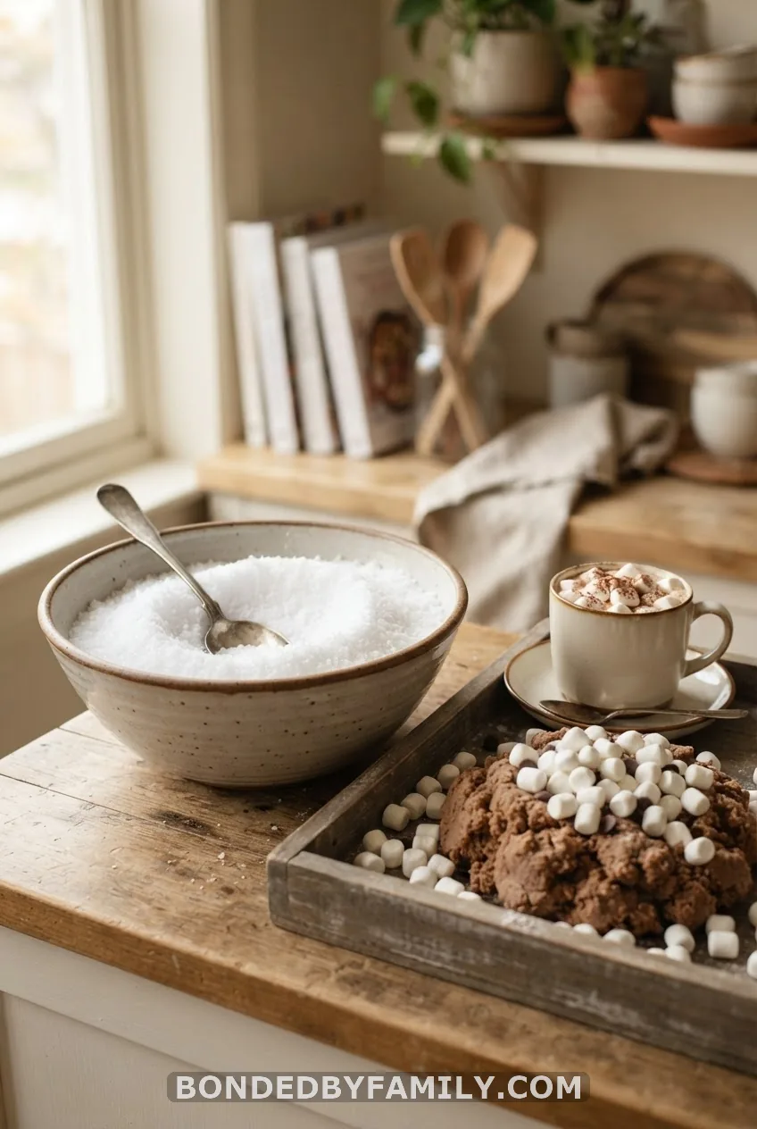 Fake Snow and Hot Chocolate Cloud Dough
