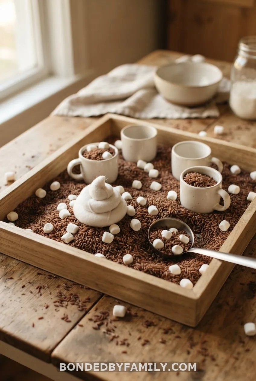 Hot Chocolate Sensory Bin (Ages 2 to 4)