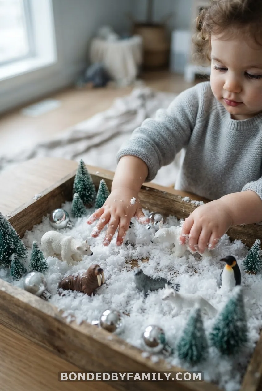 Snowy North Pole Sensory Bin