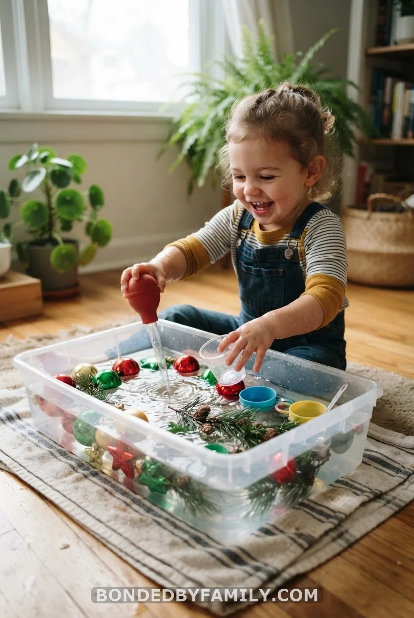 Christmas Water Play Sensory Bin