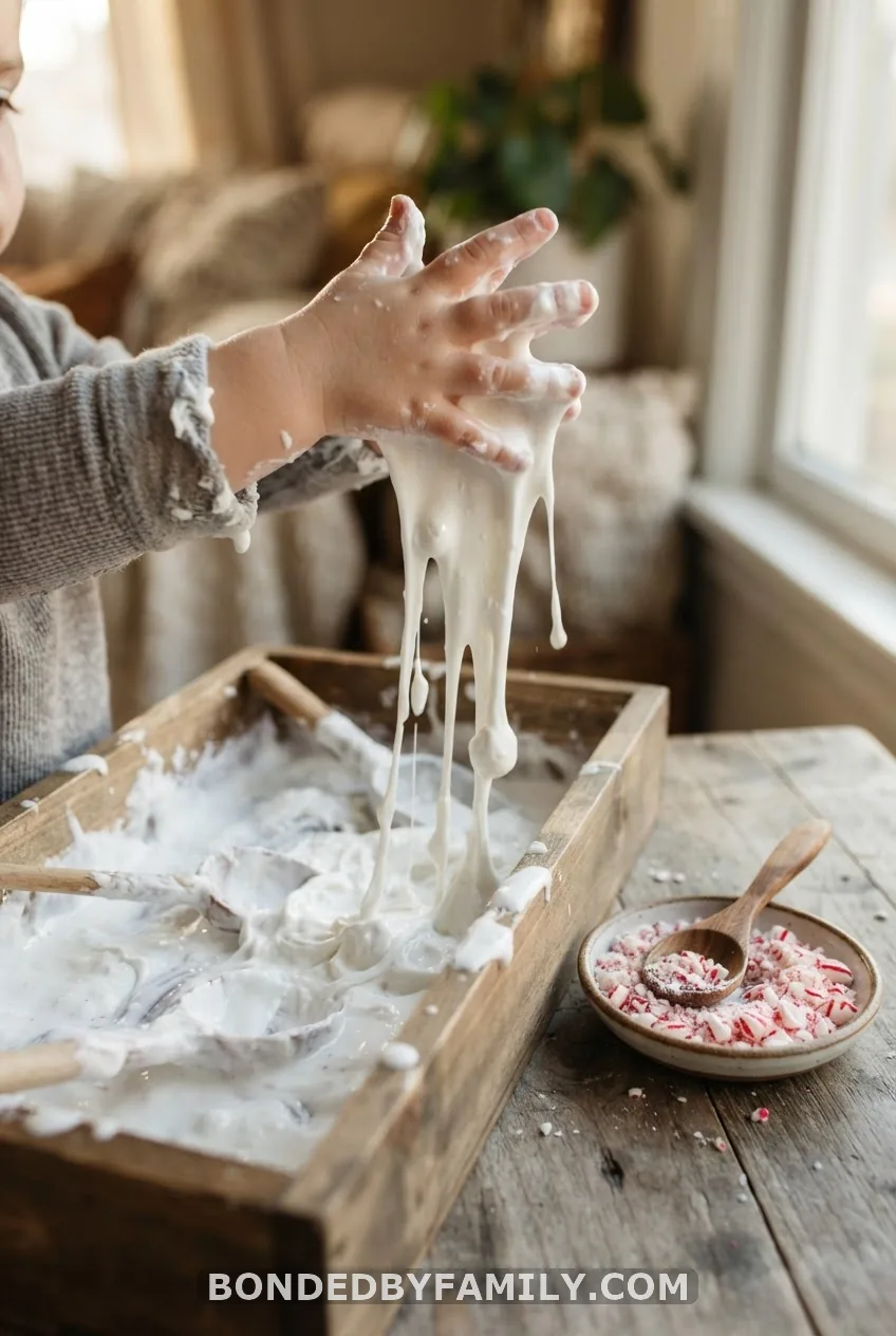 Peppermint Oobleck Sensory Bin