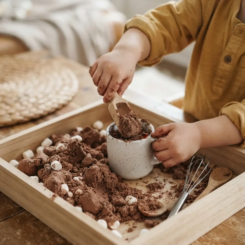 Hot Chocolate Sensory Bin