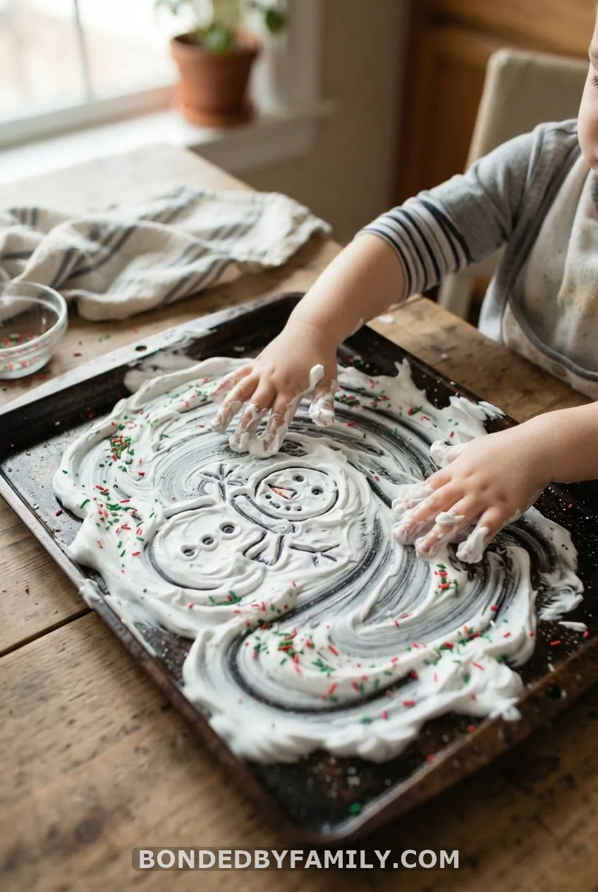 Shaving Cream Christmas Sensory Play