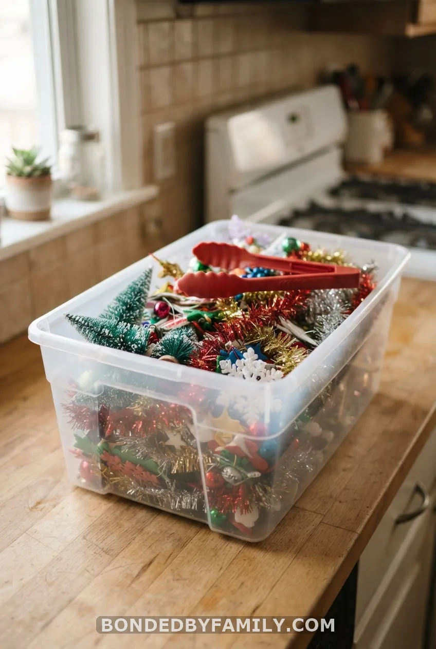 The Dollar Tree Christmas Tree Bin