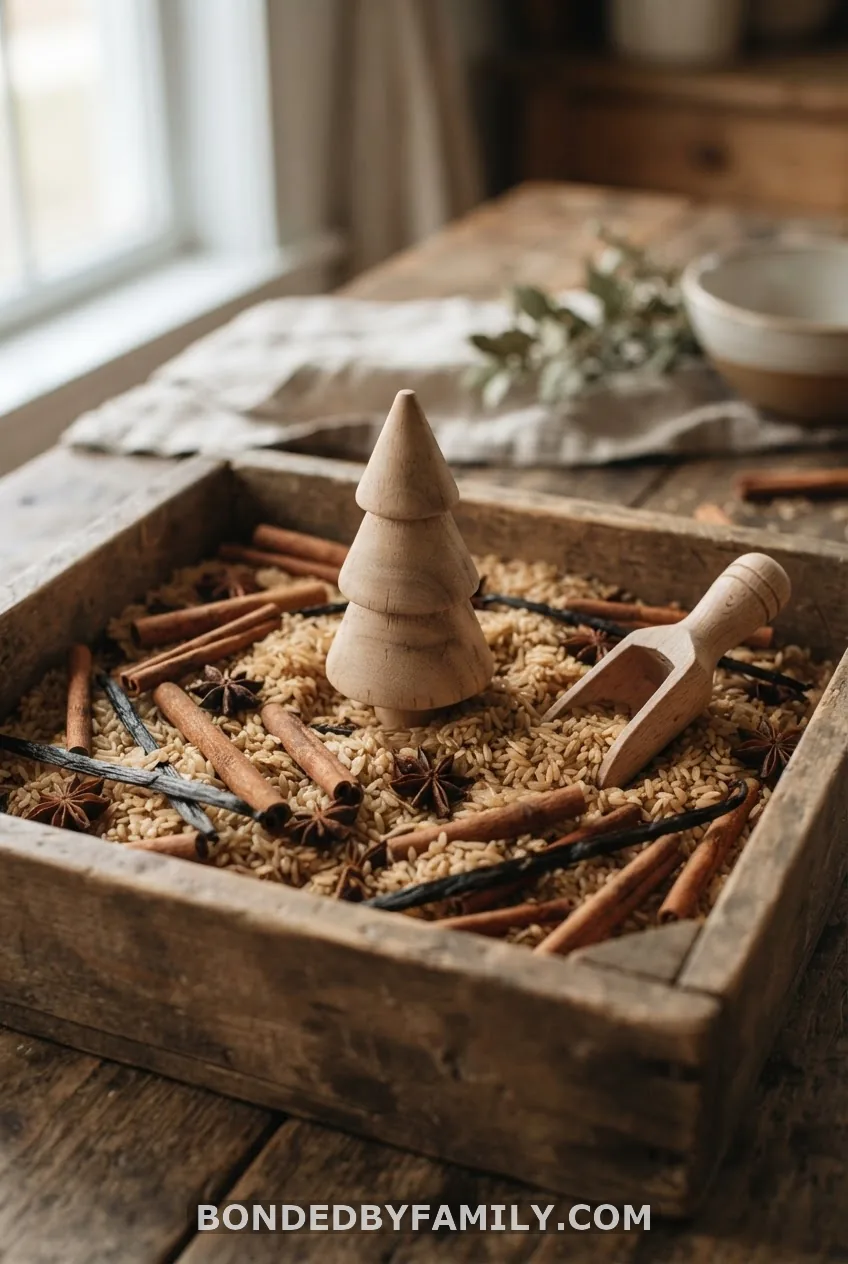Cinnamon and Vanilla Scented Rice Tree Bin
