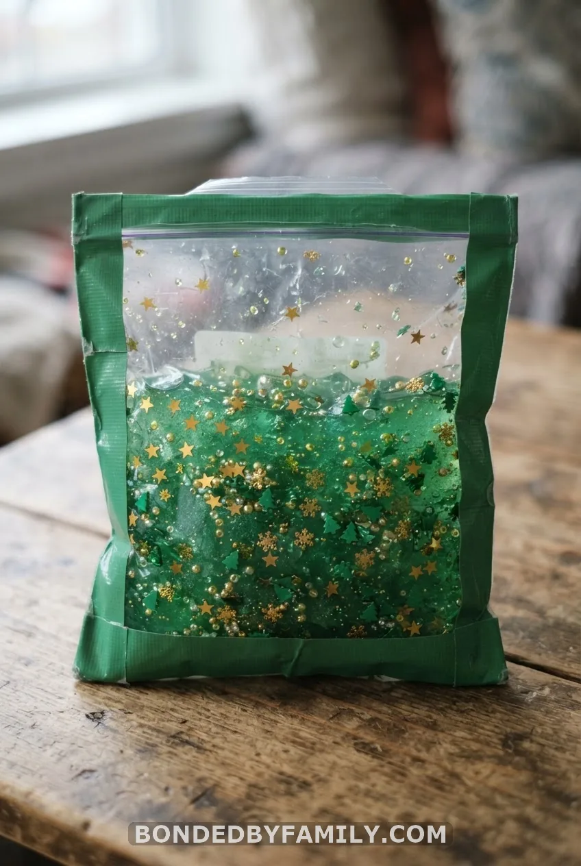 Christmas Tree Sensory Bag (Mess-Free Version)