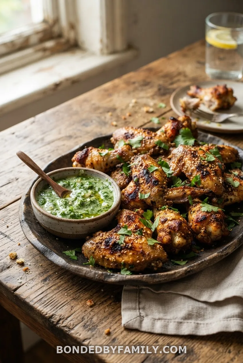 Dino Wings with Swamp Sauce