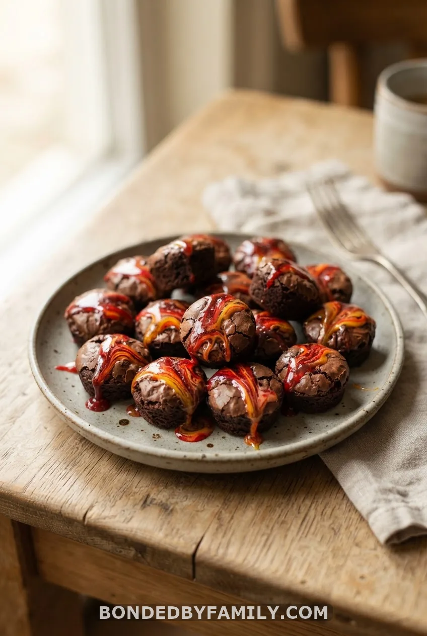 Mini Volcano Brownie Bites