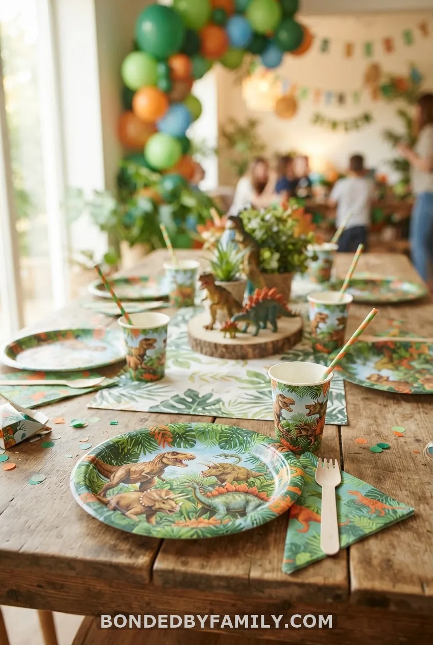 Coordinated Tableware and Party Hats