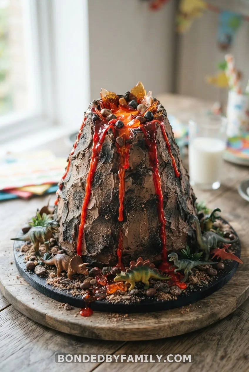 Volcano Cake With Lava Drip