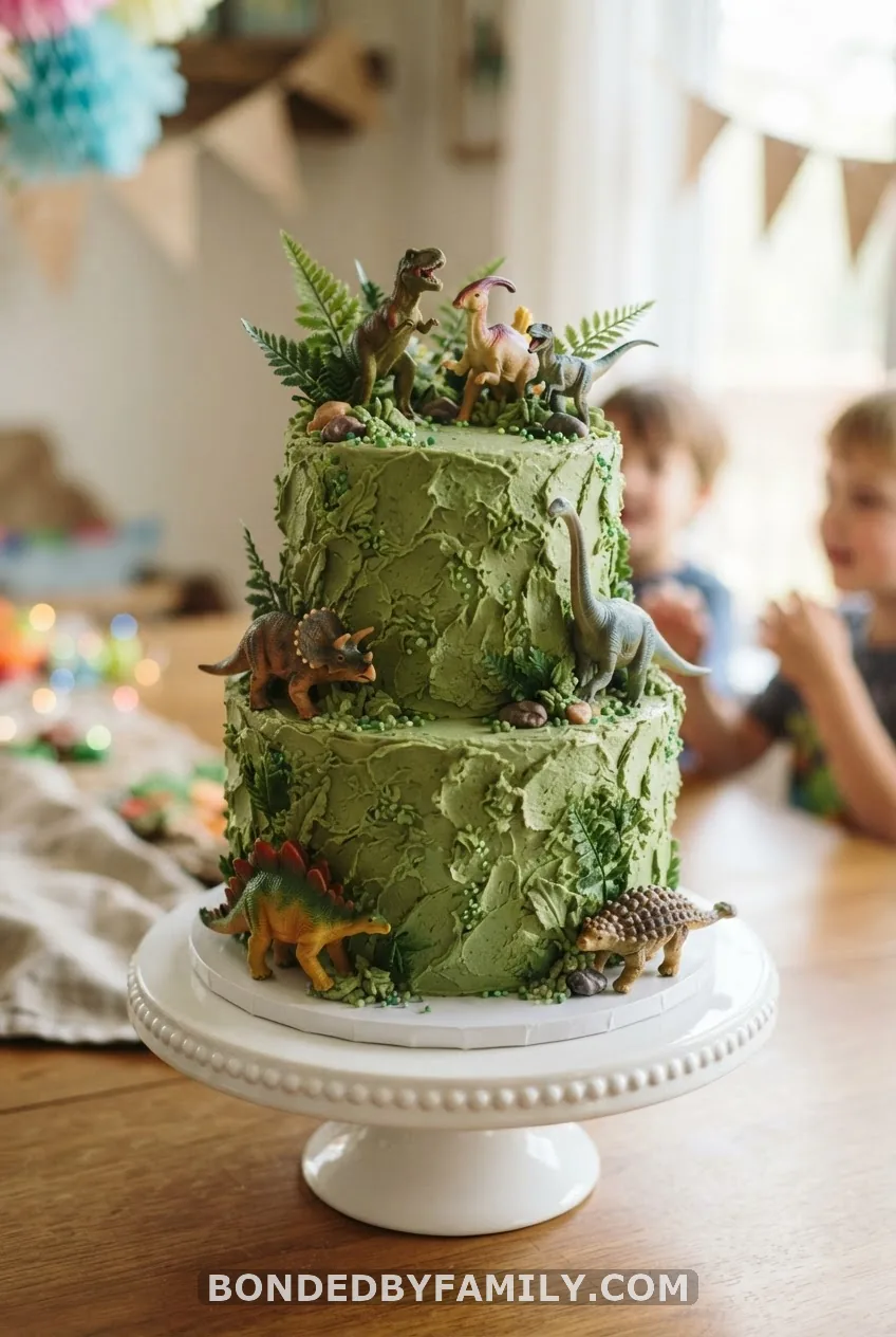 Two-Tier Dinosaur Cake