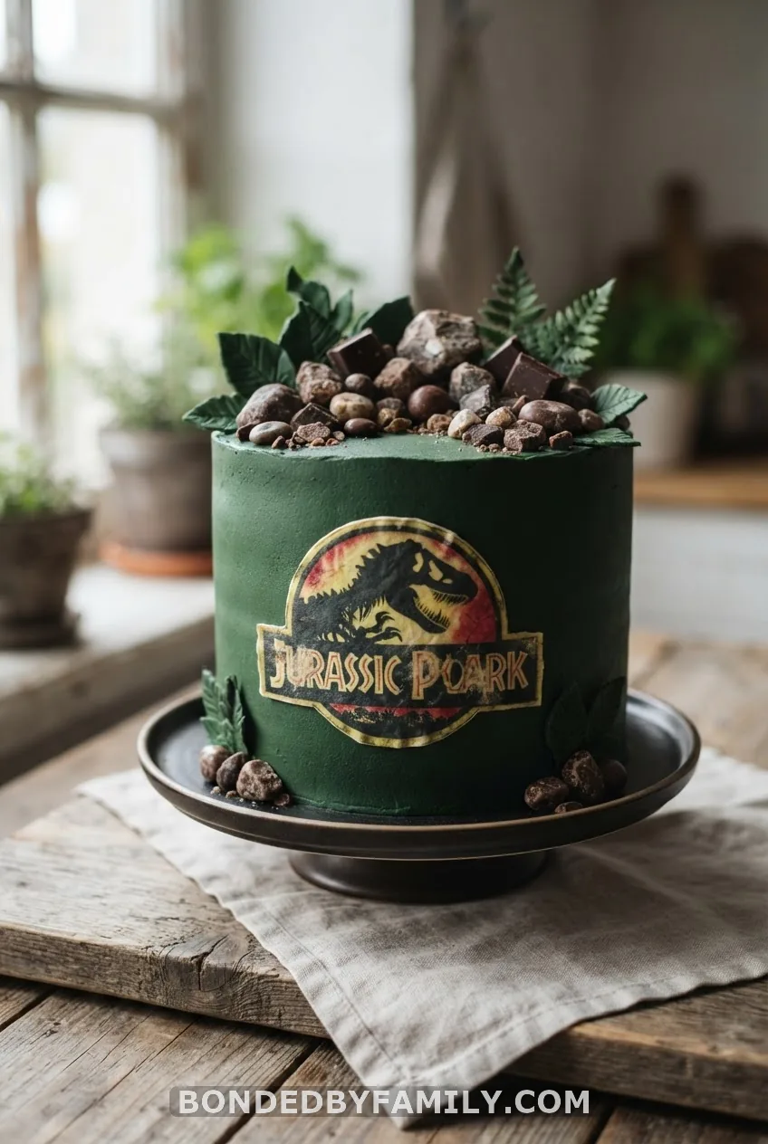 Jurassic Park Logo Cake for Older Kids