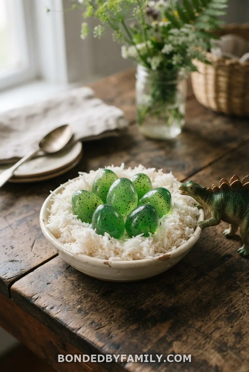 Green Jell-O Dino Eggs