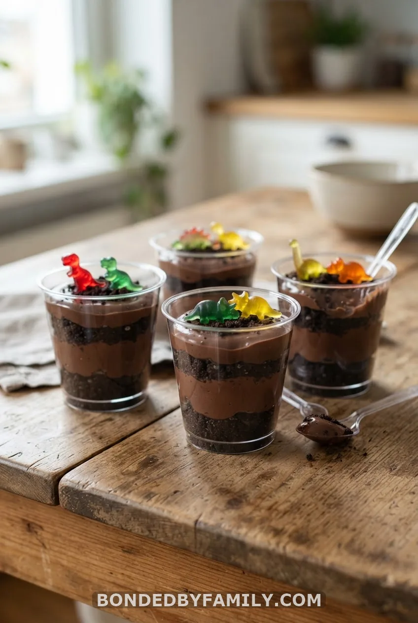 Jurassic Dirt Cups (No-Bake, 10 Minutes)